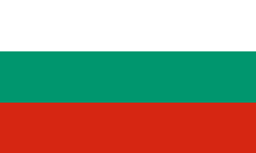 The flag of Bulgaria is composed of three equal horizontal bands of white, green and red.