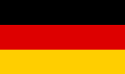 The flag of Germany is composed of three equal horizontal bands of black, red and gold.