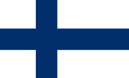 The flag of Finland has a white field with a large blue cross that extend to the edges of the field. The vertical part of this cross is offset towards the hoist side.