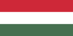 The flag of Hungary is composed of three equal horizontal bands of red, white and green.