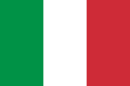The flag of Italy is composed of three equal vertical bands of green, white and red.