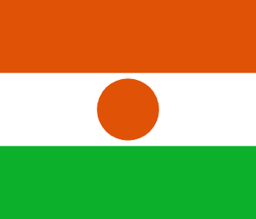 The flag of Niger features three equal horizontal bands of orange, white and green, with an orange circle centered in the white band.