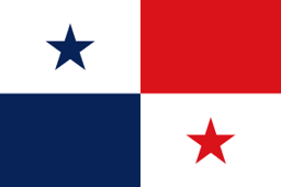 The flag of Panama is composed of four equal rectangular areas — a white rectangular area with a blue five-pointed star at its center, a red rectangular area, a white rectangular area with a red five-pointed star at its center, and a blue rectangular area — in the upper hoist side, upper fly side, lower fly side and lower hoist side respectively.